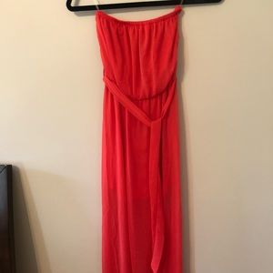 Strapless maxi dress